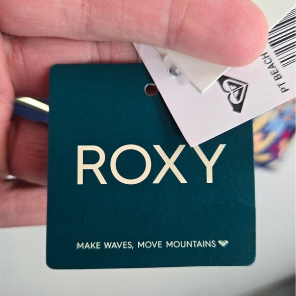 Roxy Beach Classics Hipster Bikini Bottoms Sz XS Bijou Blue New Tropic F… - Picture 10 of 16